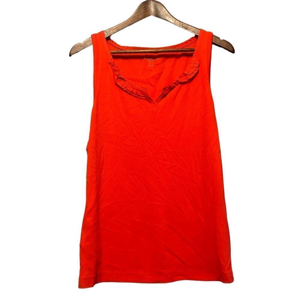 Orange Sleeveless Top Casual Tank‎ Top Summer Basic Layering